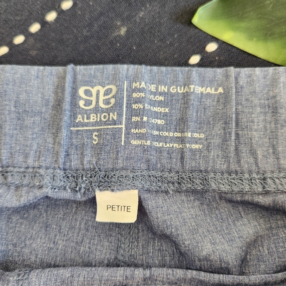 Albion Fit Jetsetters Zipper Ankle Joggers French Blue Size Small Petite - Picture 7 of 7